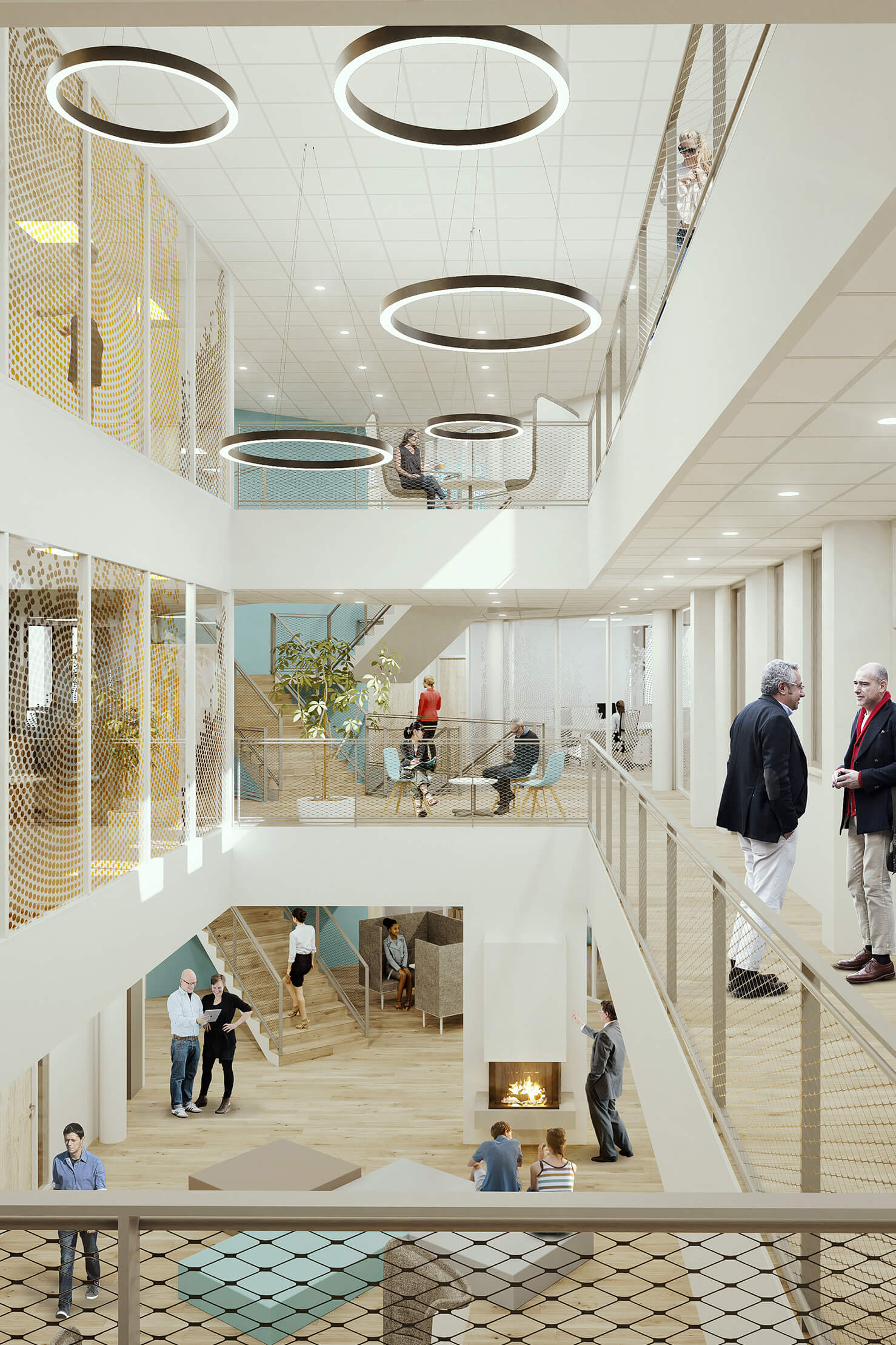 Intérieur du siège régional GRDF de Rouen par Magellim Développement
