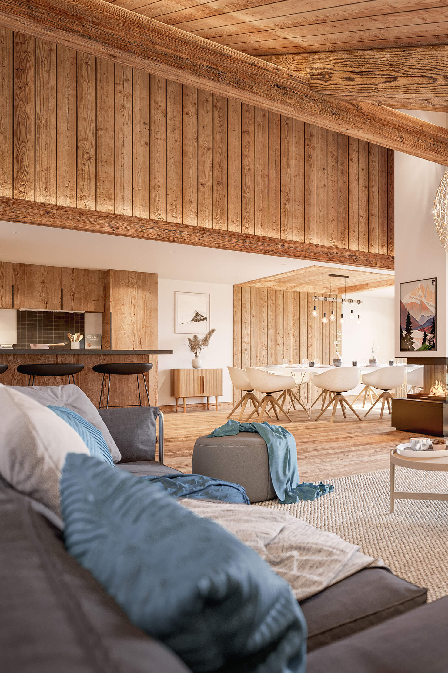 Intérieur du chalet Vivaldi par Magellim Développement