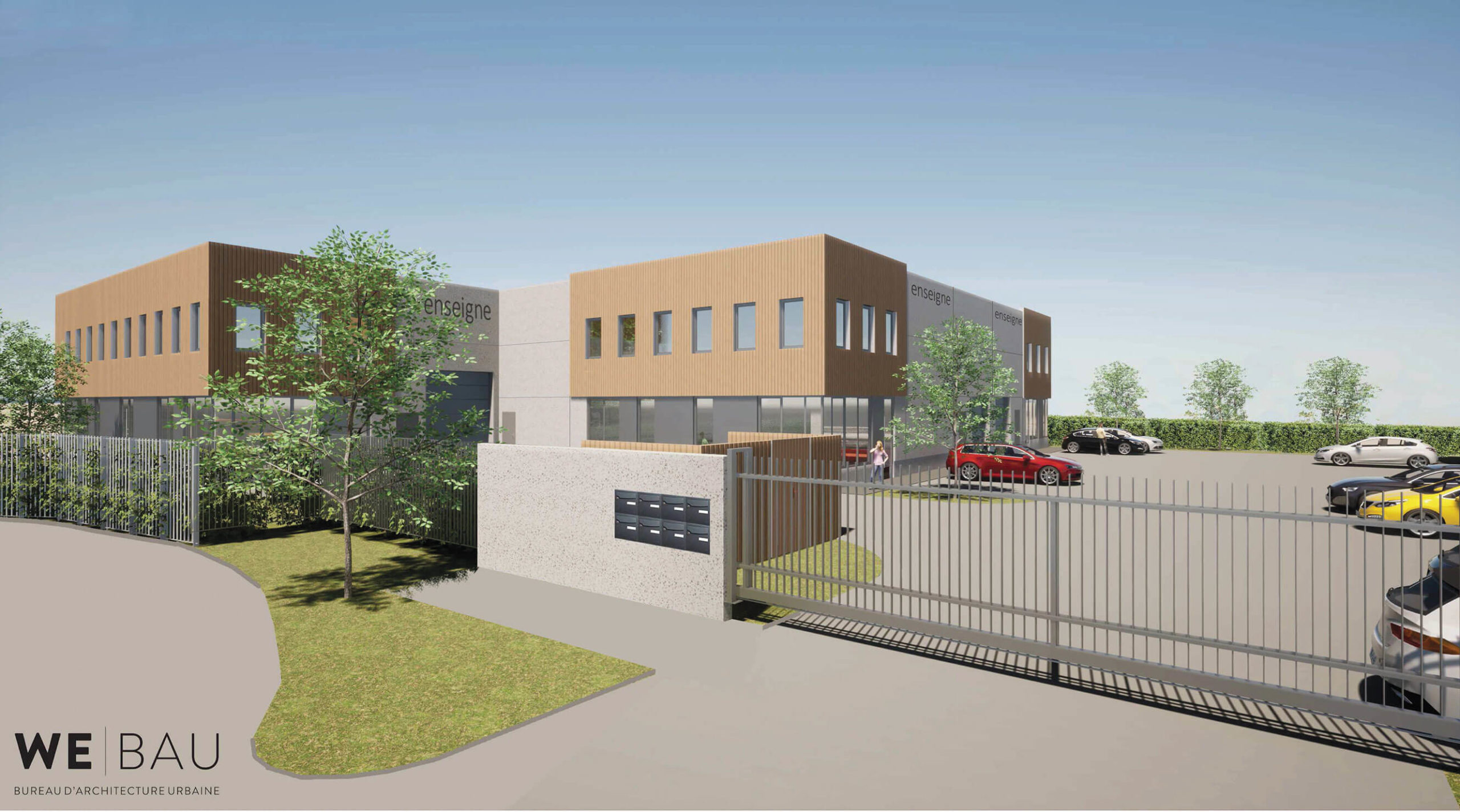 Perspective extérieure du projet Woody par Magellim Développement