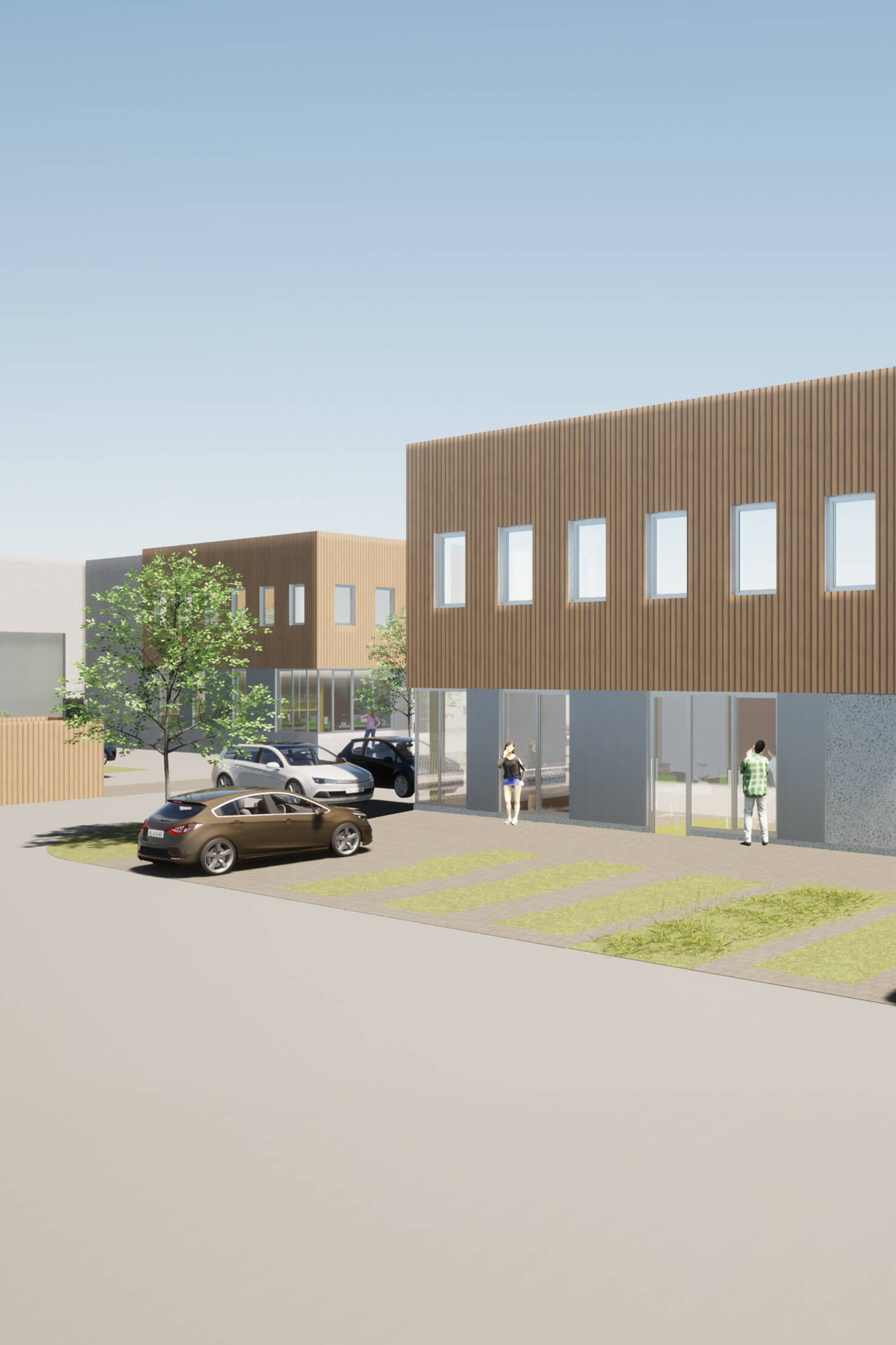 Perspective extérieure du projet Woody par Magellim Développement