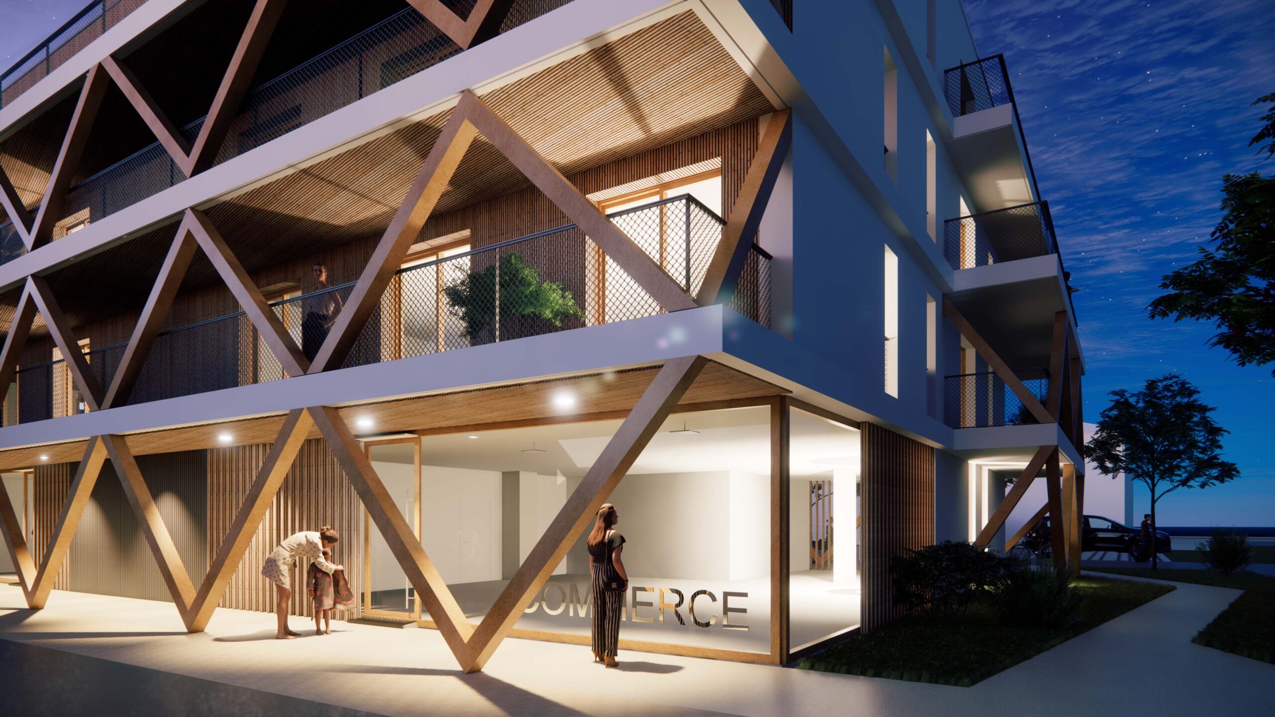 Perspective Montargis (socle commerce)